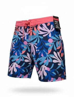 Speedo Mens Eco 4Way Comfort Stretch Board Shorts Turkish Sea Floral Large NWT